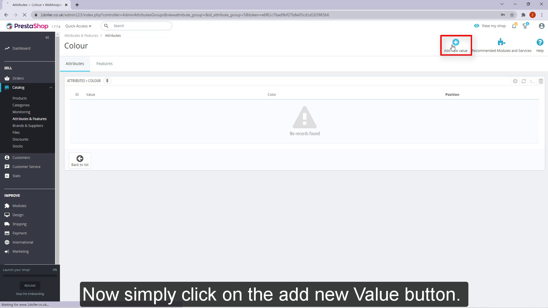 Now simply click on the add new Value button