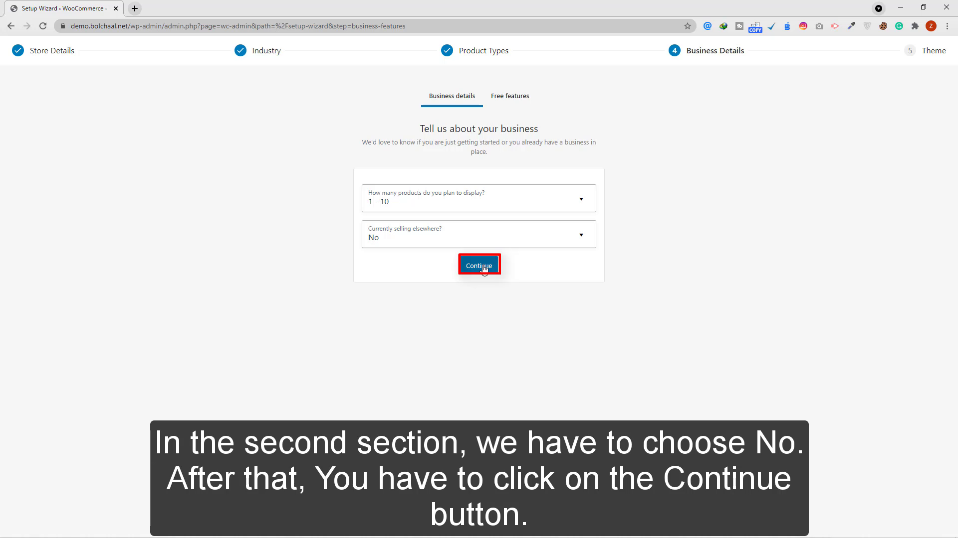 After that, You have to click on the Continue button.