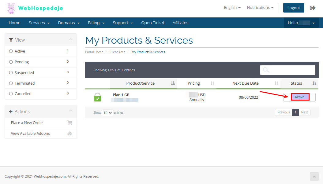 List with all managed web hosting services.