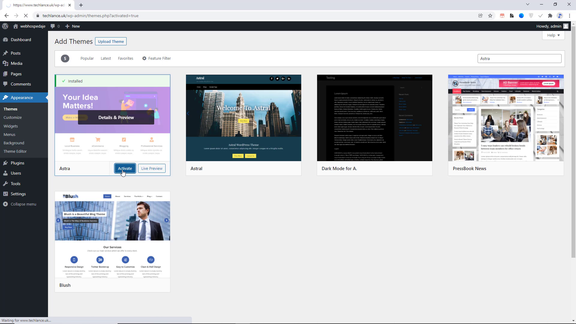 Then click on the install button and click on the active button.